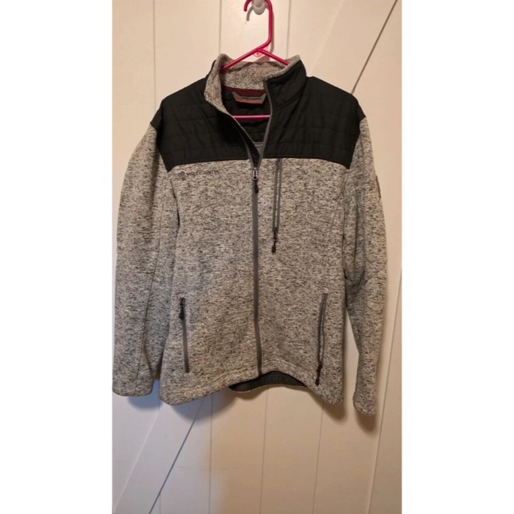 Free Country Men's Frore Sweater Knit Fleece Jacket Fog Heather M